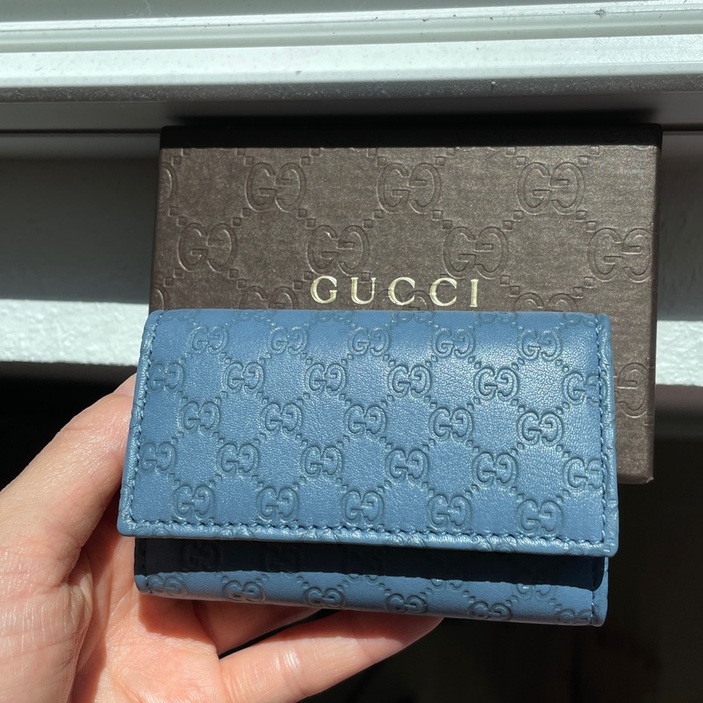 Gucci Embossed GG Key Holder